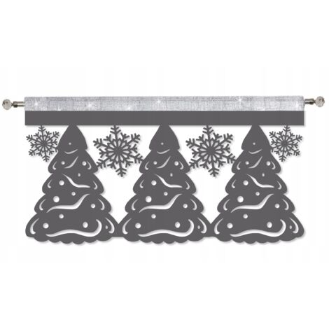 Enveloppe SAPINS DE NOËL FLOCONS DE NEIGE cantonnière CHRISTMAS GLAMOUR 60x35 (1/5)