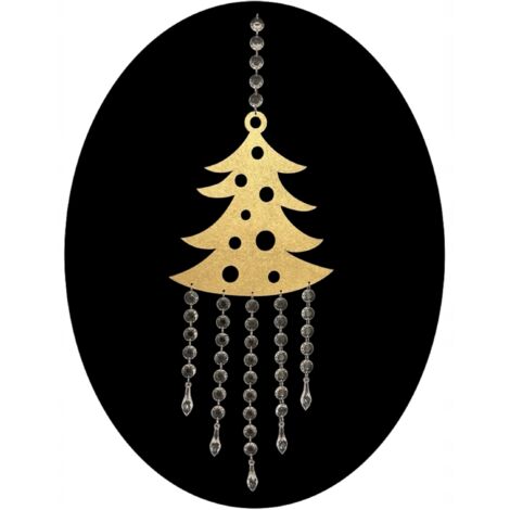 Suspension décorative de fenêtre en forme de sapin de Noël, hauteur 100 cm (1/5)