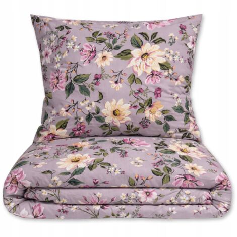ENSEMBLE DE LITERIE 160x200 100% COTON ÉPAIS 3 PIÈCES POLISH PREMIUM FLEURS (1/5)