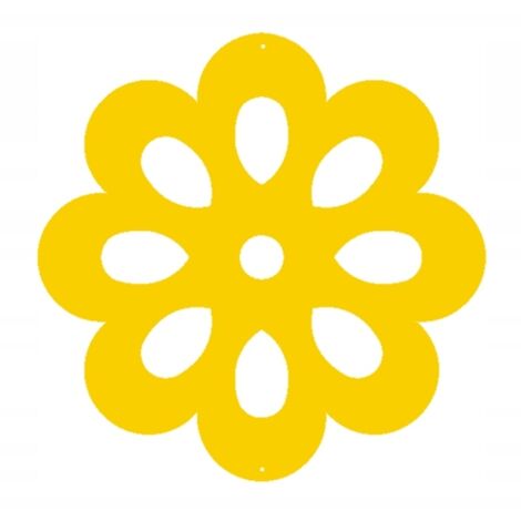 Pendentif K1 FLEUR, décoration printanière, ornement ajouré jaune (1/5)