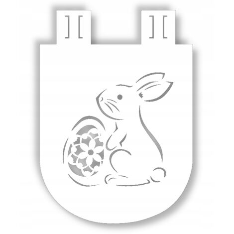 Rideau de cuisine décoratif ajouré avec lapin et œuf de Pâques, 30 x 21 cm (1/5)