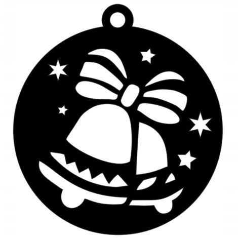 Pendentif de Noël 24 clochettes, décoration de Noël ajourée (1/4)