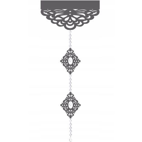 Lambrequin de rideau moderne K19 avec pendentifs ajourés OZDOB décoration de fenêtre (1/4)