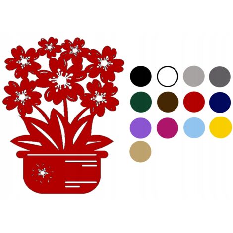 1. Suspension en forme de pot de fleurs, fleurs, décoration ajourée, COULEURS (1/5)