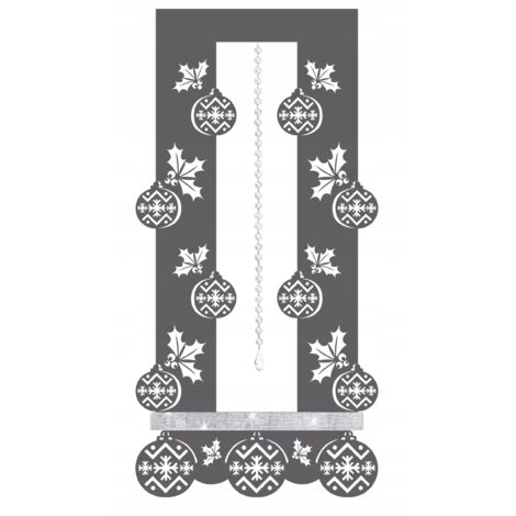 Panneau R16 Décoration de Noël Paravent Boules de Noël Pendentif 60x120 (1/4)