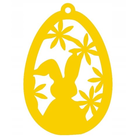 2. Pendentif œuf de Pâques ajouré avec un lapin (1/3)