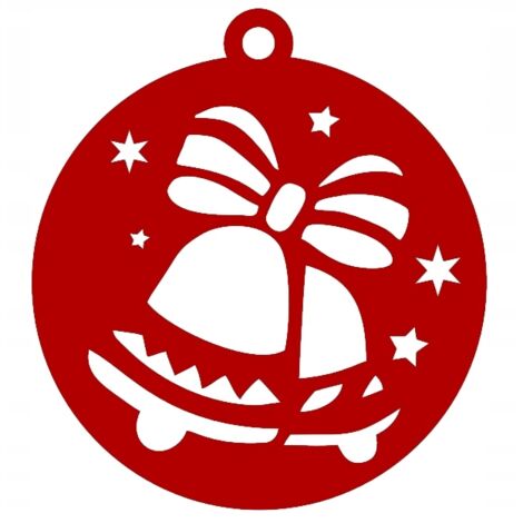 Pendentif de Noël 24 clochettes, décoration de Noël ajourée (1/4)