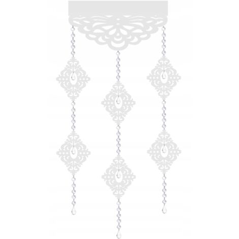 Lambrequin de rideau moderne K19 avec pendentifs ajourés OZDOB décoration de fenêtre (1/4)