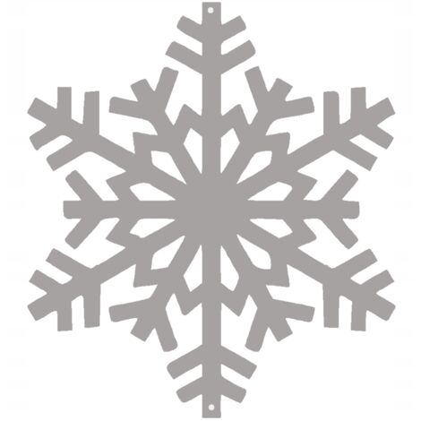 Pendentif de Noël Flocon de neige, décoration ajourée, gris clair (1/5)