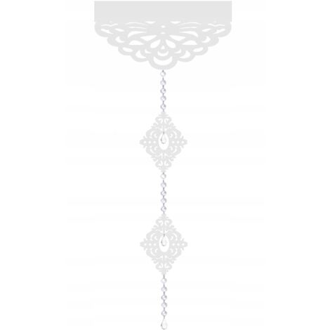 Lambrequin de rideau moderne K19 avec pendentifs ajourés OZDOB décoration de fenêtre (1/4)