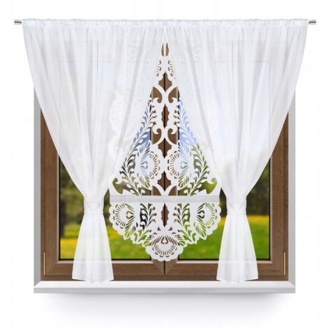 Ensemble de rideaux modernes P17 pour salon et chambre, panneau de séparation glamour 300x150 (1/5)