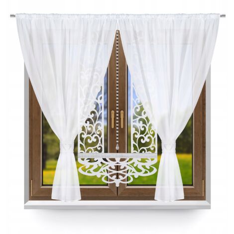 Ensemble de rideaux modernes P2 pour salon et chambre, panneau de séparation glamour 300x150 (1/5)