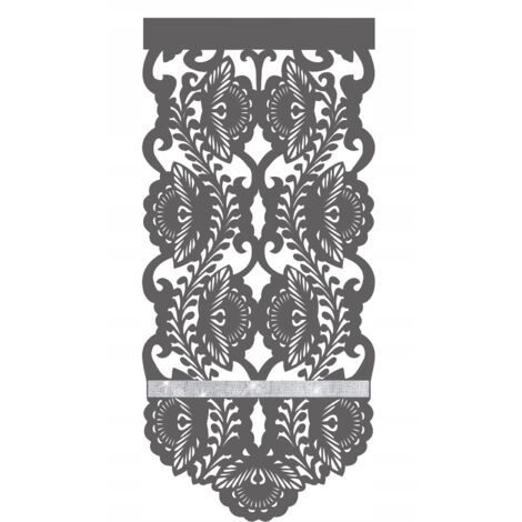 Rideau ajouré Screen Diana, décoration moderne pour chambre et salon, gris (1/3)