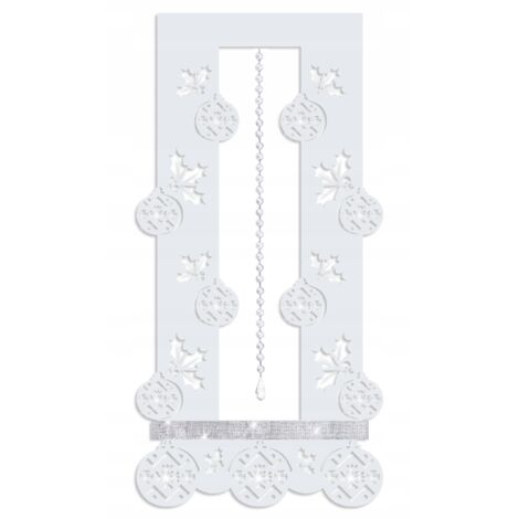 Panneau R16 Décoration de Noël Paravent Boules de Noël Pendentif 60x120 (1/4)