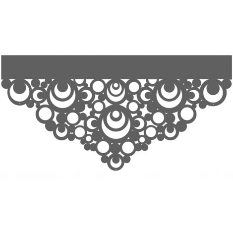 Rideau de cuisine D42 MODÈLE CERCLES ajourés, décor 60x30 (1/5)