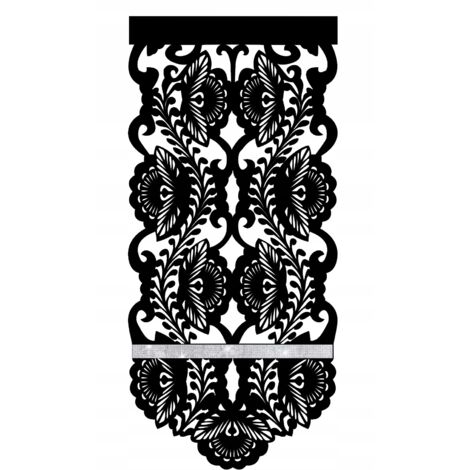 Rideau ajouré DIANA Screen, décoration moderne pour chambre et salon, noir (1/3)