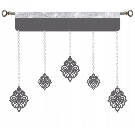 Rideau moderne EKRAN, guirlande de perles ajourées GLAMUR Z2, taille 90 cm (1/5)