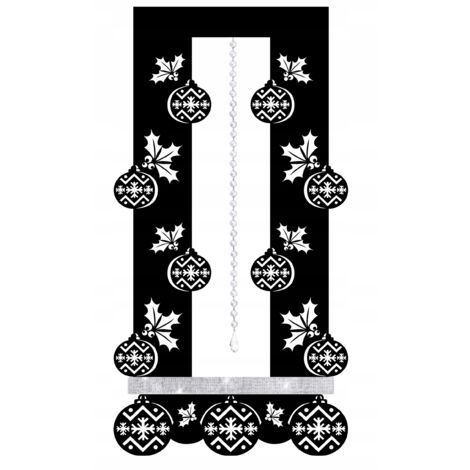 Panneau R16 Décoration de Noël Paravent Boules de Noël Pendentif 60x120 (1/4)