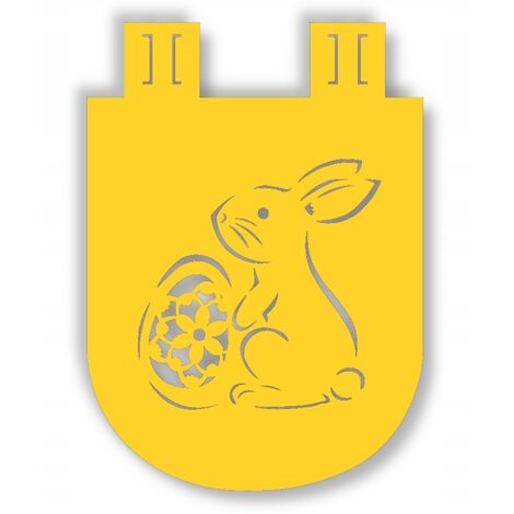 Rideau de cuisine décoratif ajouré avec lapin et œuf de Pâques, 30 x 21 cm (1/5)