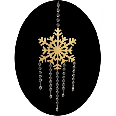 Suspension décorative de fenêtre en forme de flocon de neige de Noël, hauteur 100 cm (1/5)
