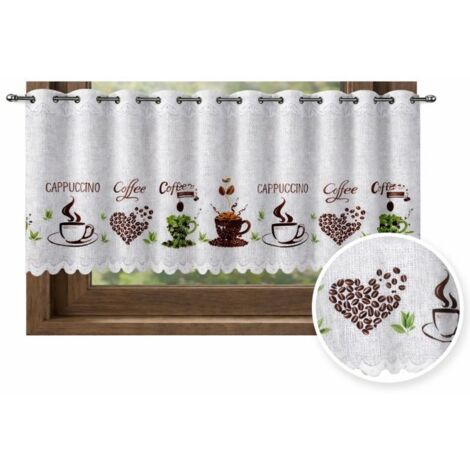 ZAZDOSTKA zazdroska rideau de cuisine KAWA COFFE imprimé 100x40 + Ourlet
