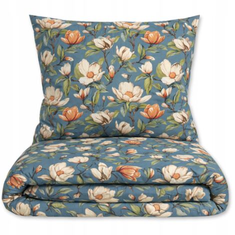 ENSEMBLE DE LITERIE 160x200 100% COTON ÉPAIS 3 PIÈCES POLISH PREMIUM FLEURS (1/5)