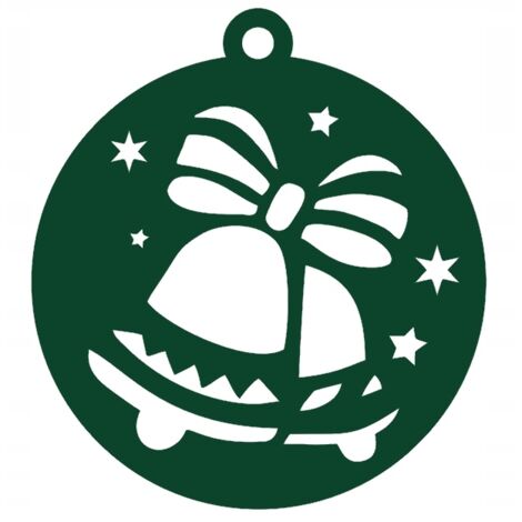 Pendentif de Noël 24 clochettes, décoration de Noël ajourée (1/4)
