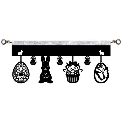 Rideau lambrequin enveloppe EASTER GLAMOUR 90x40 (1/5)