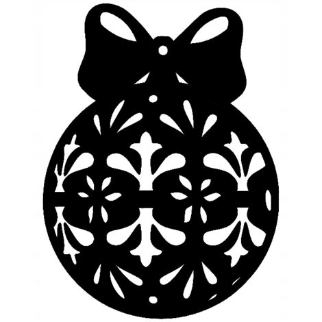 Pendentif de Noël ajouré noir Ś17 (1/5)