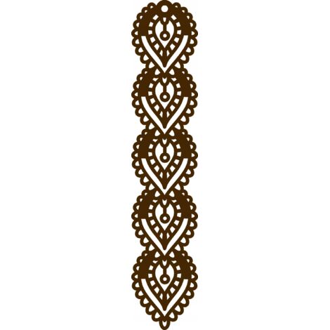 Pendentif A8, décor ajouré, marron, 18 x 90 cm (1/5)