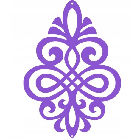 Pendentif ornement ajouré Z1a violet inférieur (1/2)