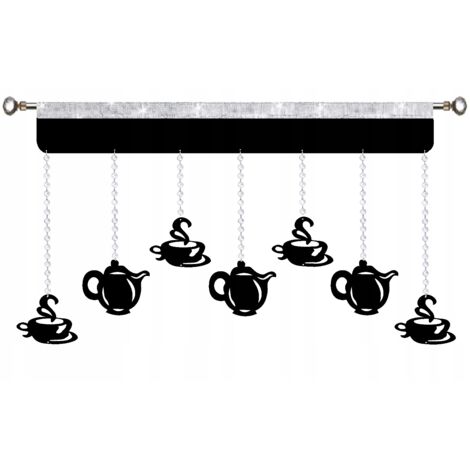 Rideau de cuisine ajouré Garland GLAMOUR café 200 cm (1/2)
