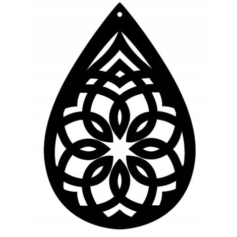 Pendentif décoratif ajouré Z14 noir (1/2)