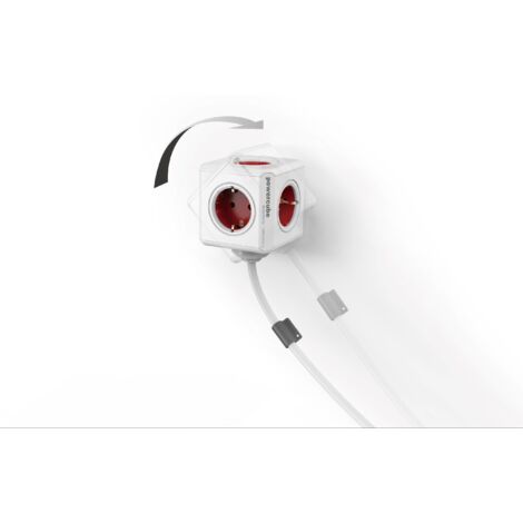 Allocacoc PowerCube Extended Type E rallonge électrique 1,5 m 5 sortie(s) CA Intérieur Gris (1/4)