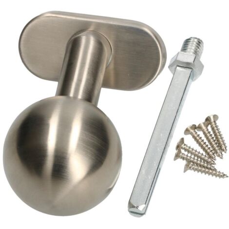 Bouton fixe en inox, ovale, coudé (1/5)