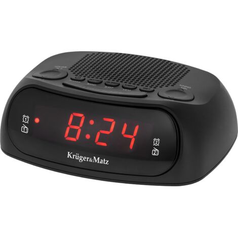 Radio-réveil Kruger&Matz avec 20 mémoires de stations, double alarme et fonction snooze