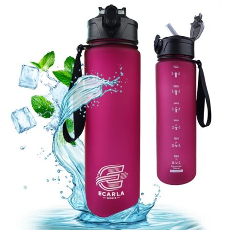 Gourde, bouteille de sport mate 750 ml bordeaux ECARLA SPORTS BD49 (1/5)