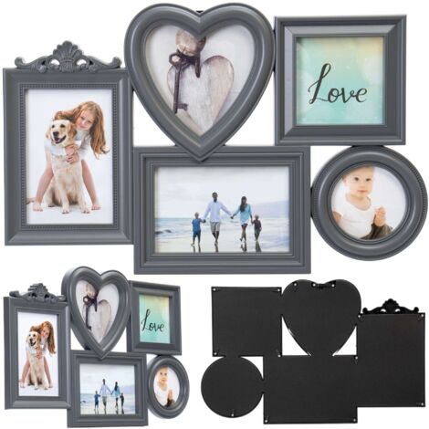Cadre photo CORAZON pour 5 photos, gris (1/5)