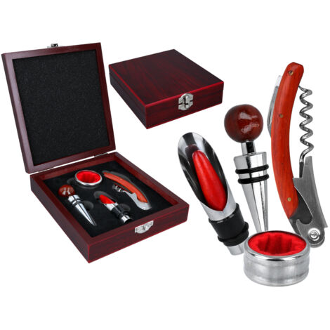 Coffret tire-bouchon en bois (4 pièces) (1/3)