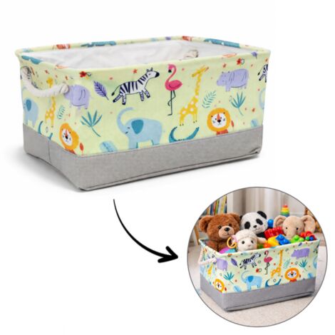 Panier de rangement pour jouets, sac à linge, animaux 30 x 40 x 22 cm OR112 (1/3)