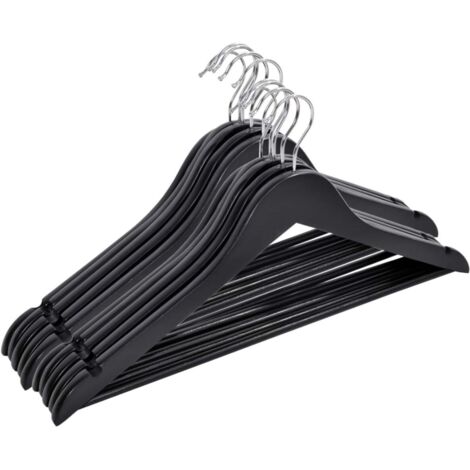Ensemble de 30 cintres RONDO en bois noir (1/5)