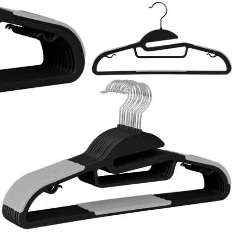 Cintre flexible, lot de 10, noir et gris (1/5)