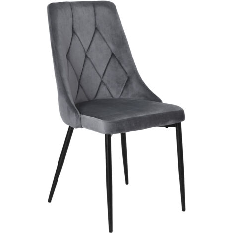 Fauteuil LINCOLN VELVET recouvert de velours graphite (1/5)