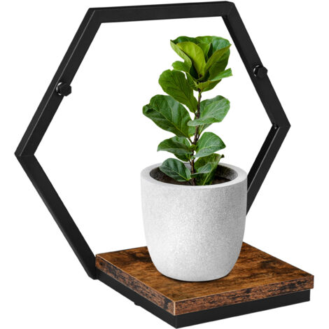 Étagère à fleurs Honung Rustic loft en métal noir (1/5)