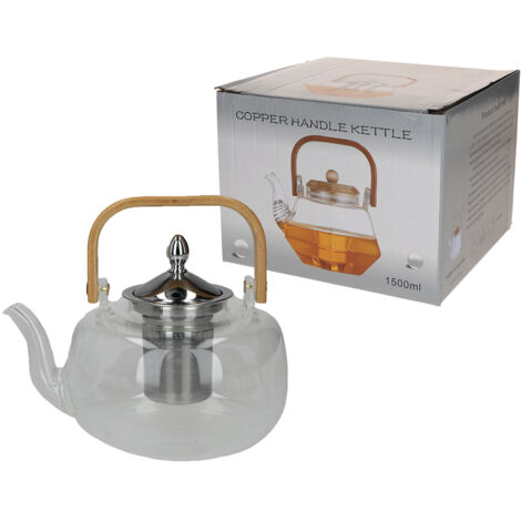 bouilloire en verre avec passoire (1/3)