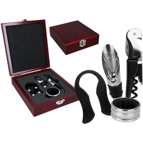 Coffret tire-bouchon en bois (4 pièces) (1/3)