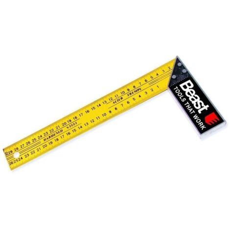 Équerre de mesure pour menuiserie, acier, 400 mm (1/2)