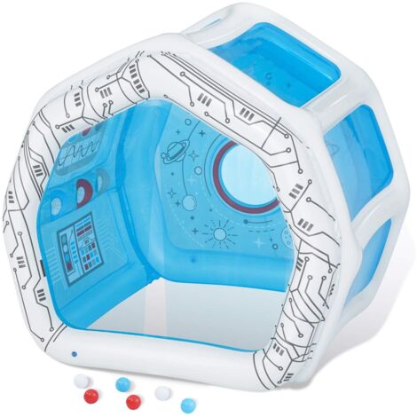 Bestway – Aire de jeux gonflable station spatiale 125 x 105 x 117 cm – Charge maximale 3,18 kg – Pour 2 enfants – Matériau PVC durable