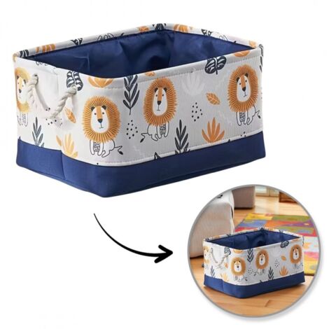 Panier de rangement pour jouets, organisateur lion 30 x 40 x 22 cm - OR114 (1/3)
