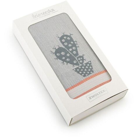 Torchon de cuisine 50x70 Arizona dans une boîte cactus orange et gris comme cadeau 8691/1 (1/3)